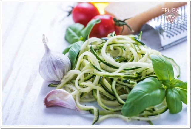 bruschetta inspired zucchini noodles