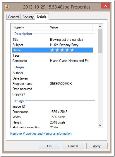 properties of photos