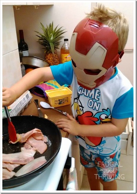 cooking bacon