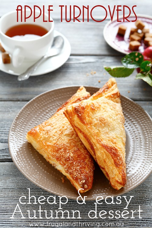 Apple turnovers with black tea