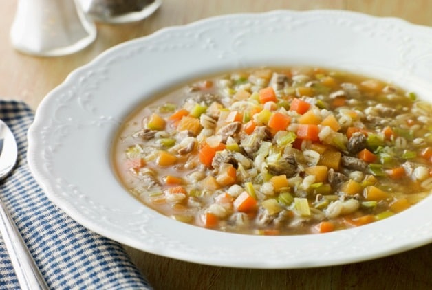 Bone and Barley Broth in the Slow Cooker