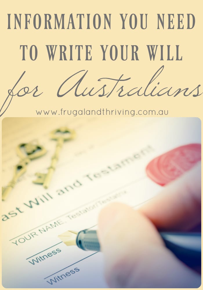 tips for writing your will