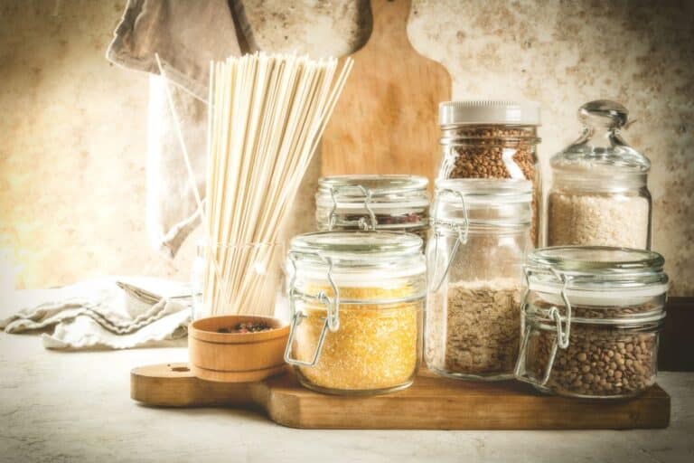 selection of frugal pantry staples