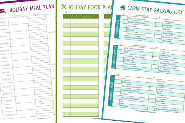 holiday meal planning printable checklists