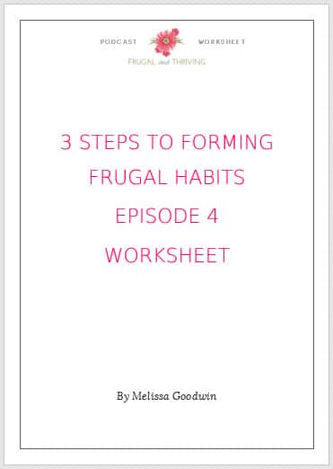frugal habits worksheet