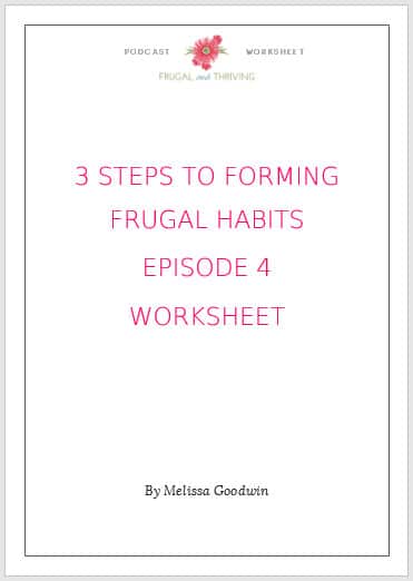 frugal habits worksheet