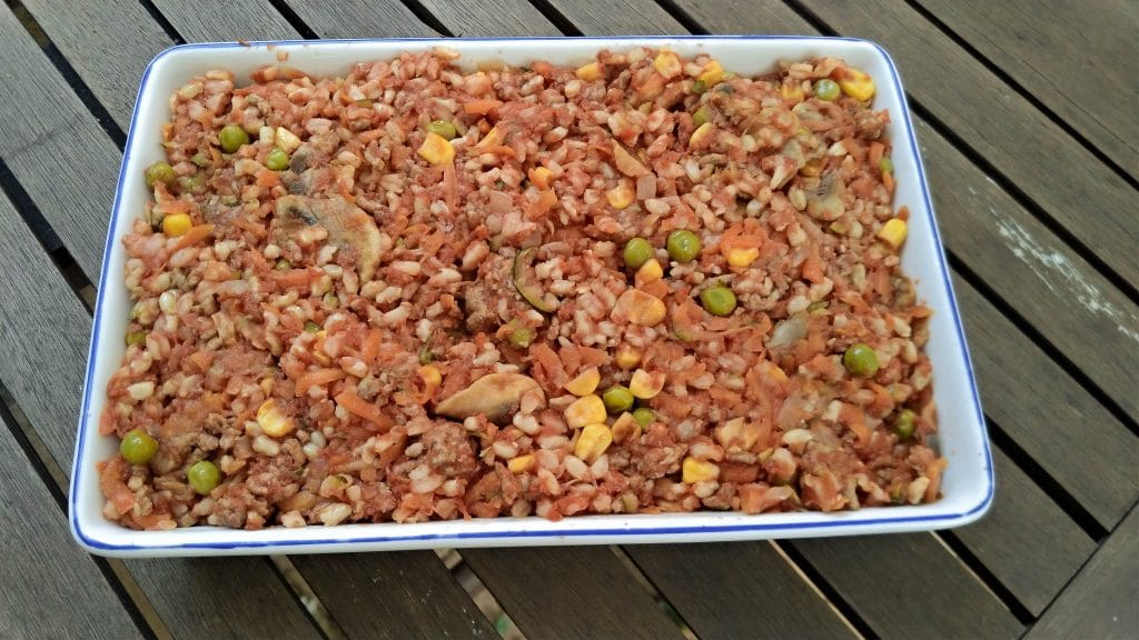 mince bake aka ground beef casserole