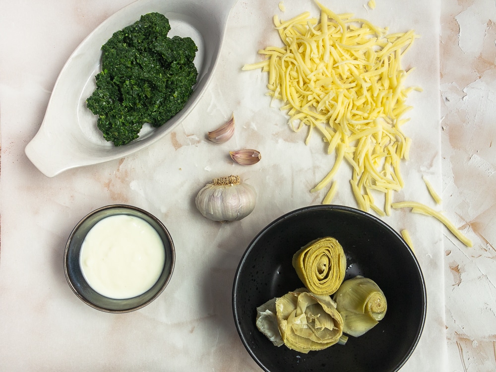 spinach artichoke dip ingredients