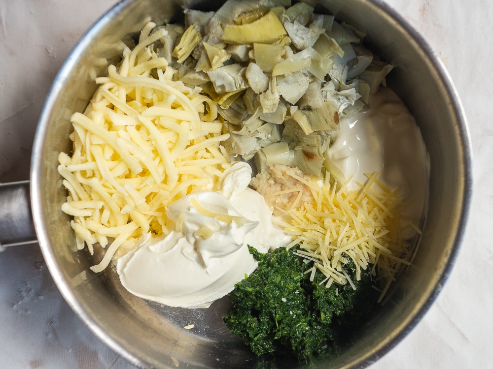 hot spinach artichoke dip recipe ingredients