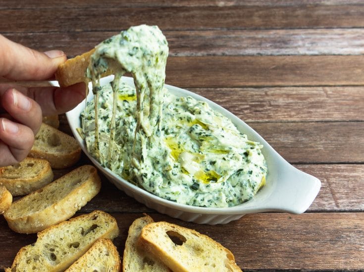 easy spinach and artichoke dip