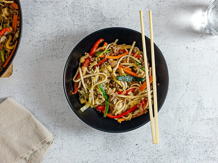 ground beef and cabbage stir fry