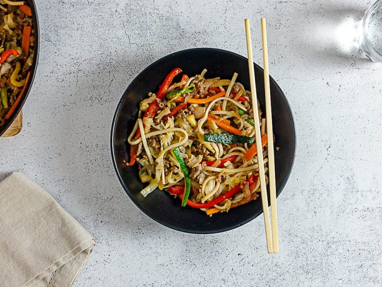 Ground Beef and Cabbage Stir Fry on the Table in 20 Minutes