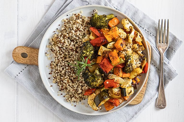 Honey Balsamic Roasted Vegetables with Quinoa