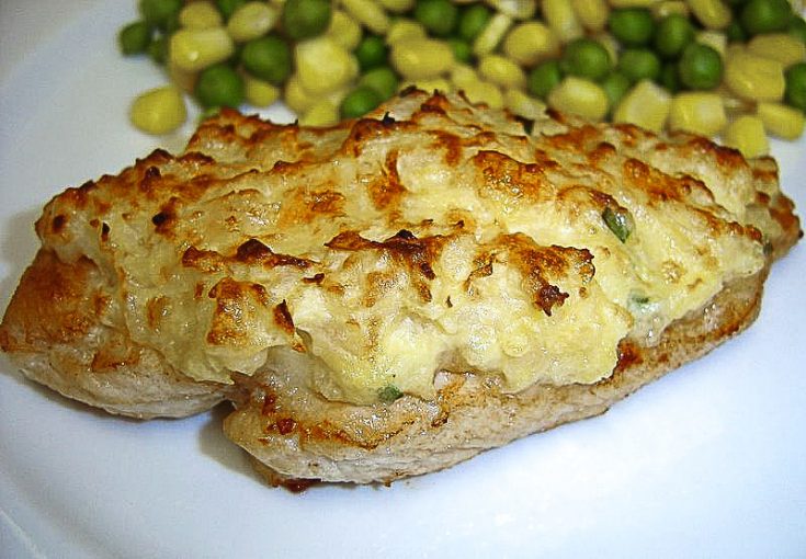 cheesy potato topped chicken breast