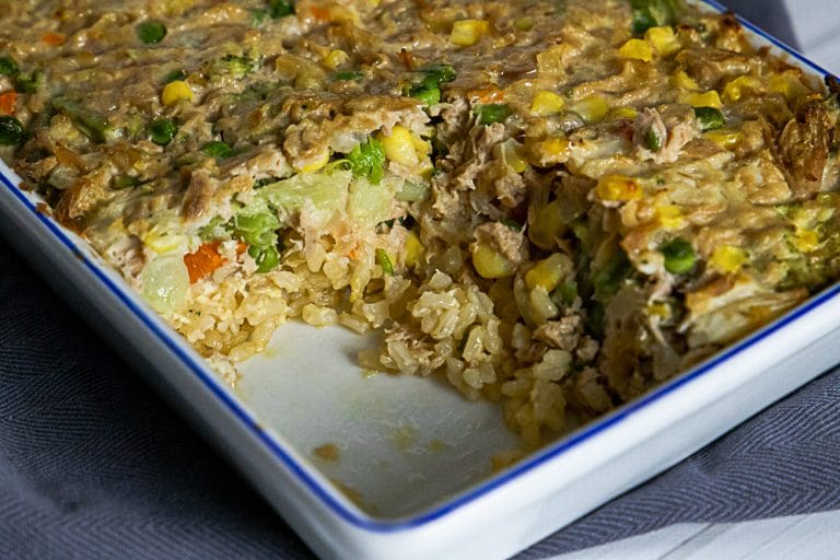 Tuna and Vegetable Slice From Leftover Rice and Pantry Basics