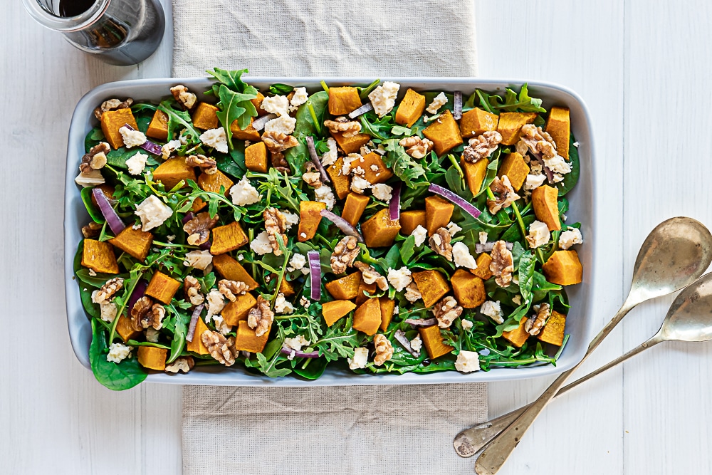 Roast Pumpking and Feta Salad