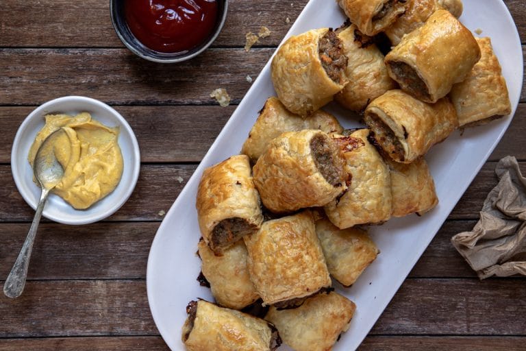 homemade sausage rolls with hidden vegetables