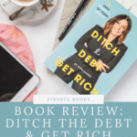 Flat lay of Book Ditch the Debt