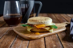 bacon and egg english muffins