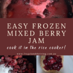 frozen berry jam in the rice cooker pinterest pin