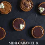mini caramel and chocolate tarts pinterest pin