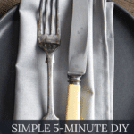 simple 5-minute diy cloth napkins pinterest pin