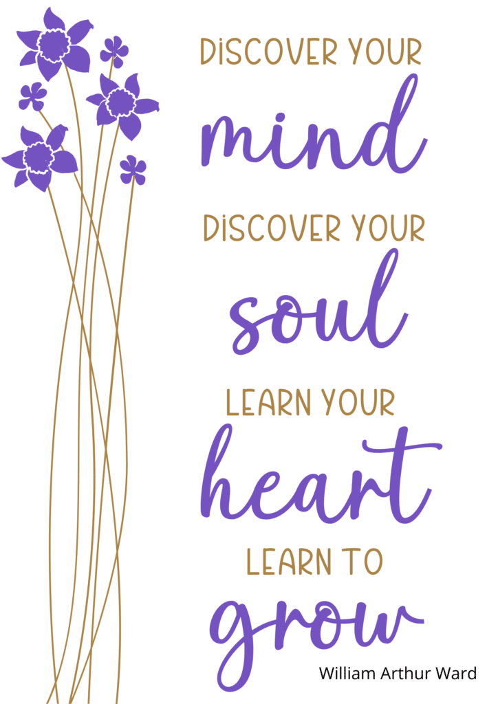 kids grow quote with flowers
