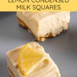 lemon condensed milk slice pinterest pin