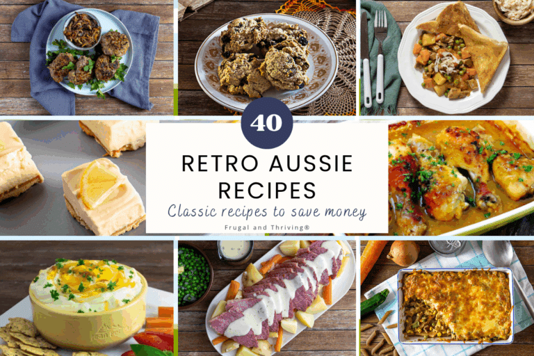 grid of retro aussie recipes feature image