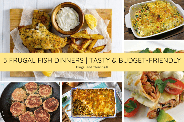 frugal fish recipes feature collage